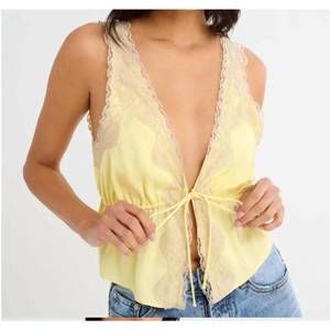 Rumored Yellow Lace Trim Tank Top